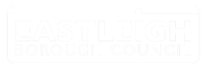 Eastleigh Borough Council's logo, white lozenge shape